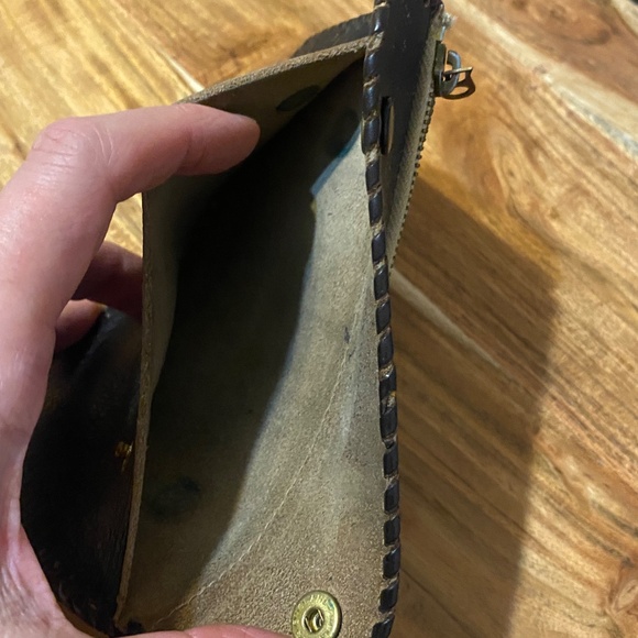 Vintage seal skin wallet. Handmade. Antique (?) - Picture 12 of 16